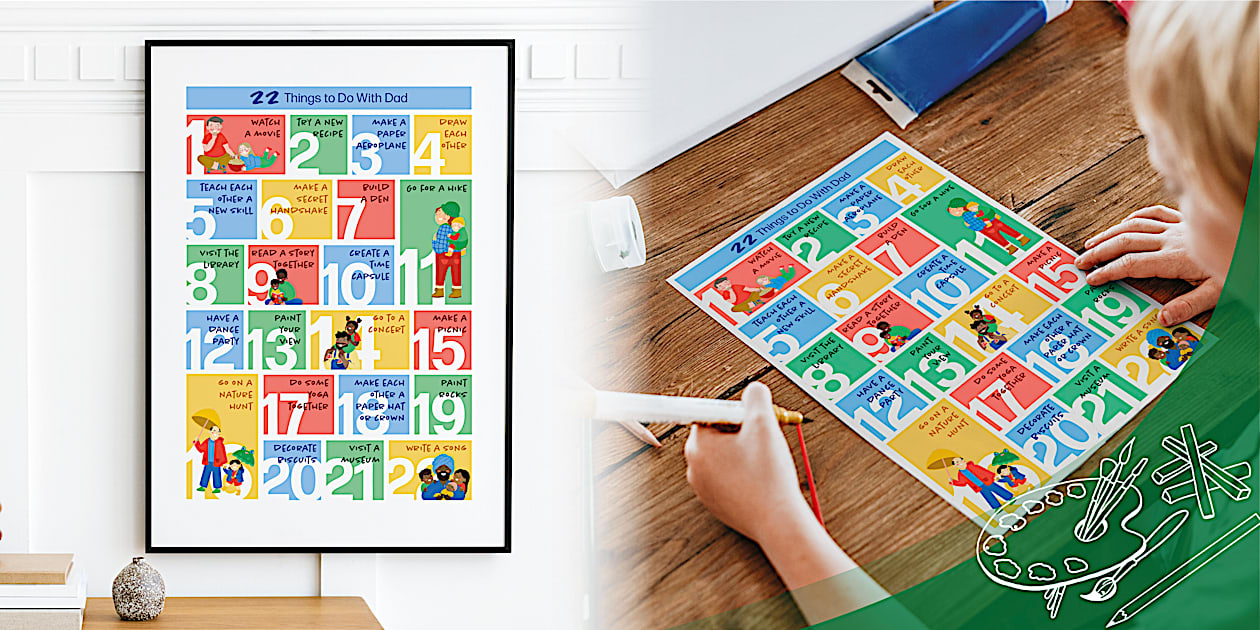 22 Things to Do Father's Day Poster - Twinkl Resource