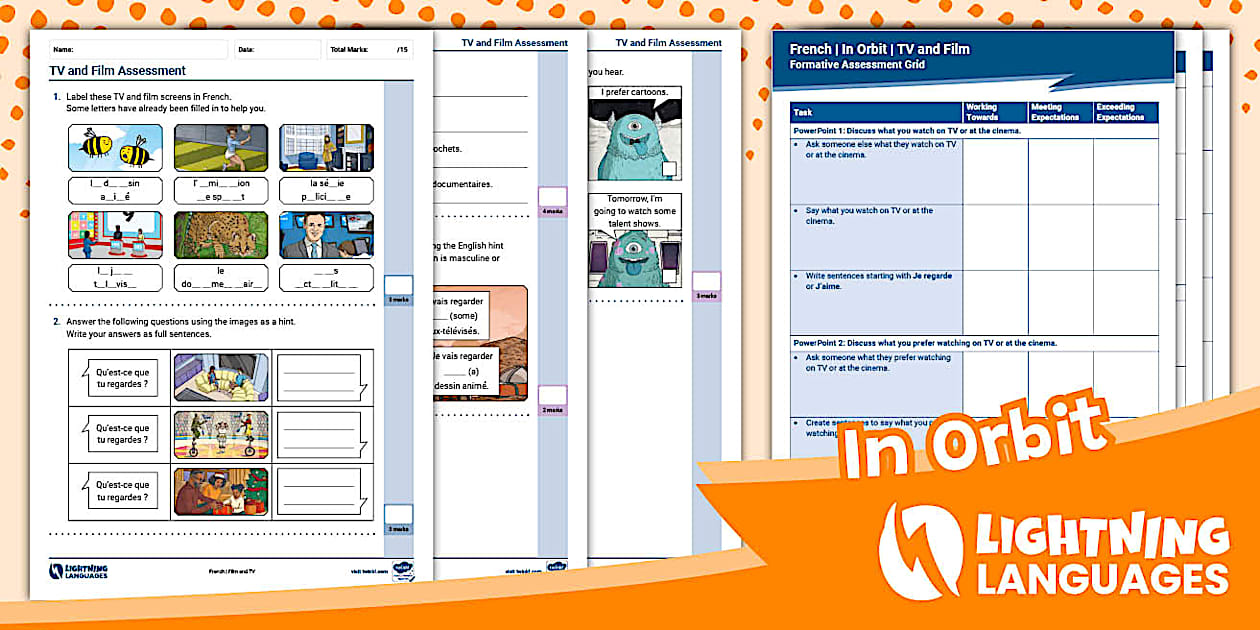 👉 French TV and Film Assessment Test Pack - Twinkl