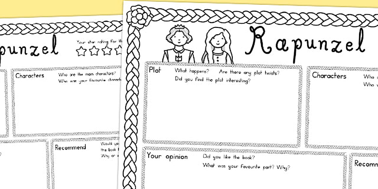 rapunzel-book-review-writing-frame-teacher-made-twinkl