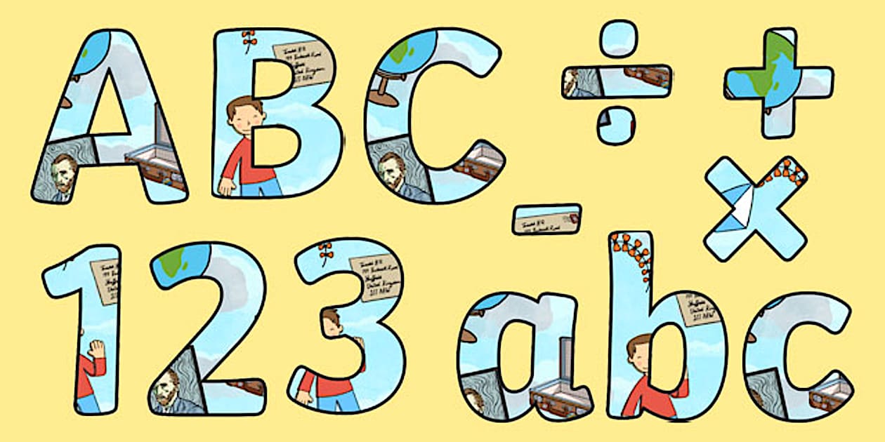 Editable Flat Boy Display Lettering Pack (teacher made)