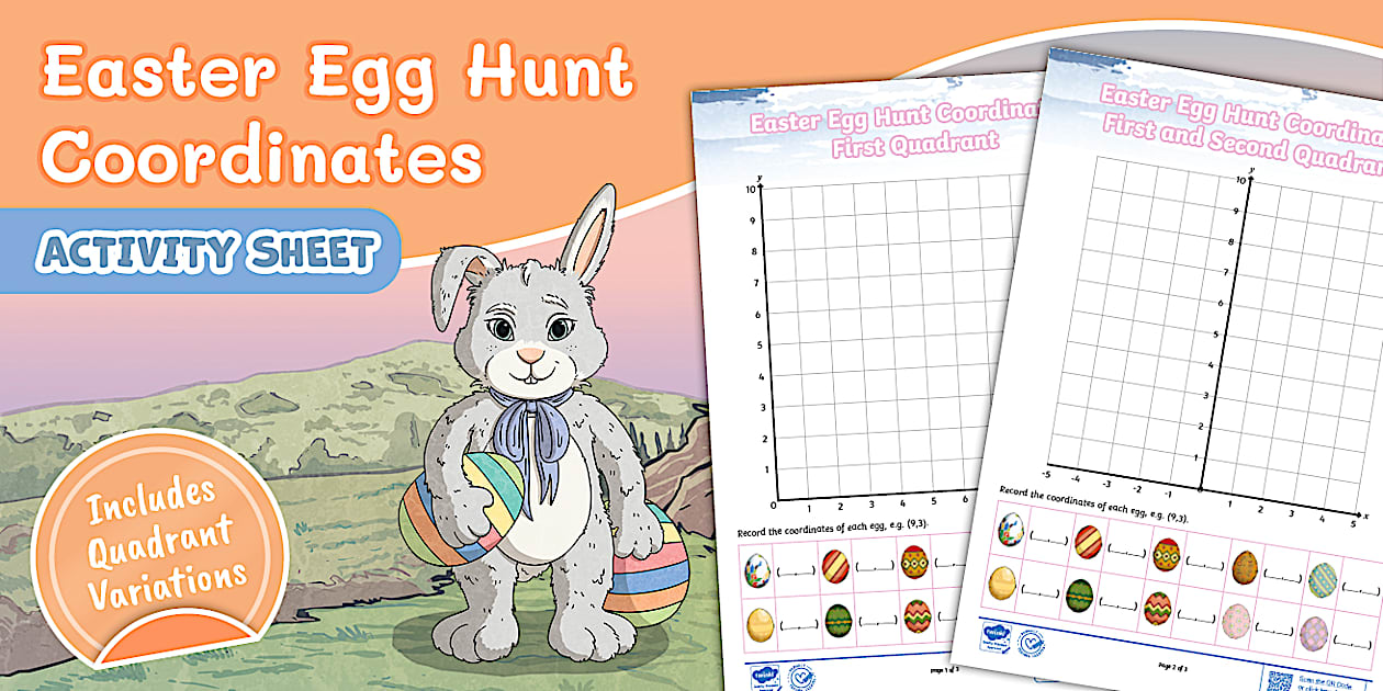 👉 Easter Egg Hunt Coordinates Game Worksheet
