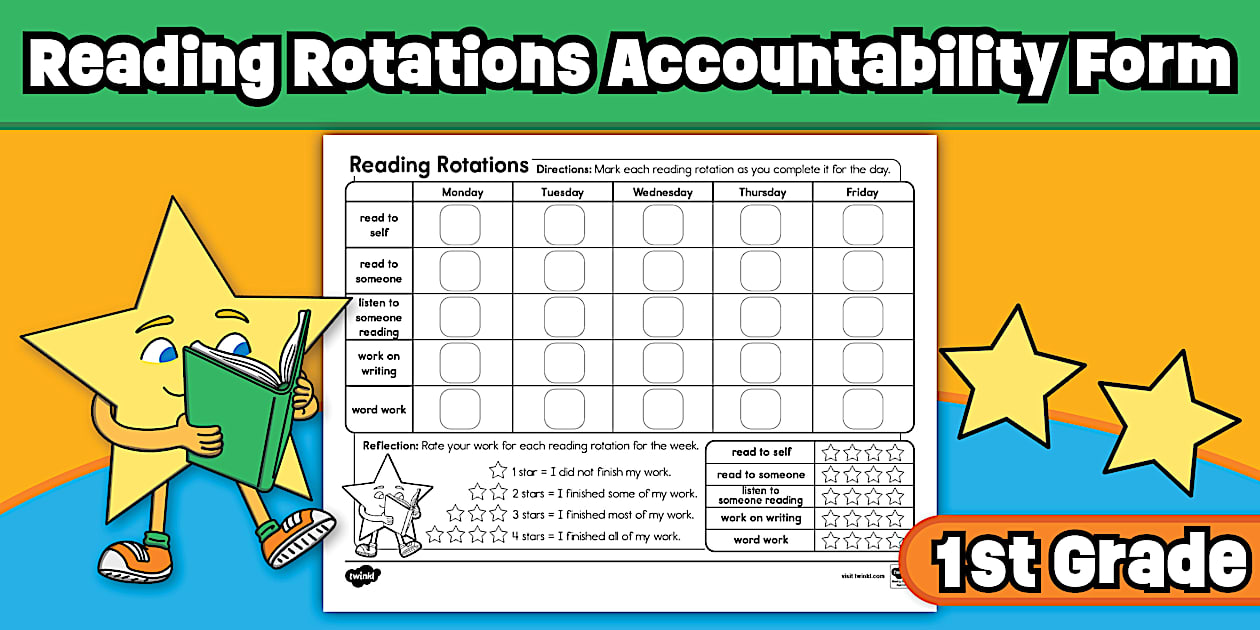 First Grade Reading Rotations Accountability Form