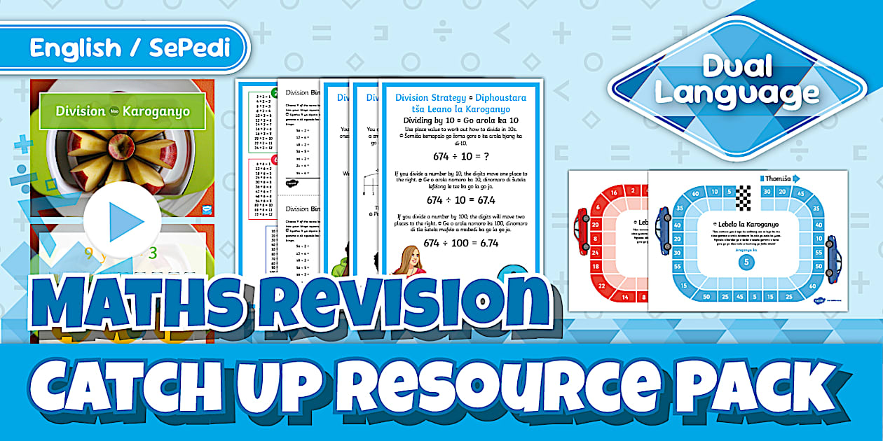 Maths Division Catch Up Resource Pack Sepedi English