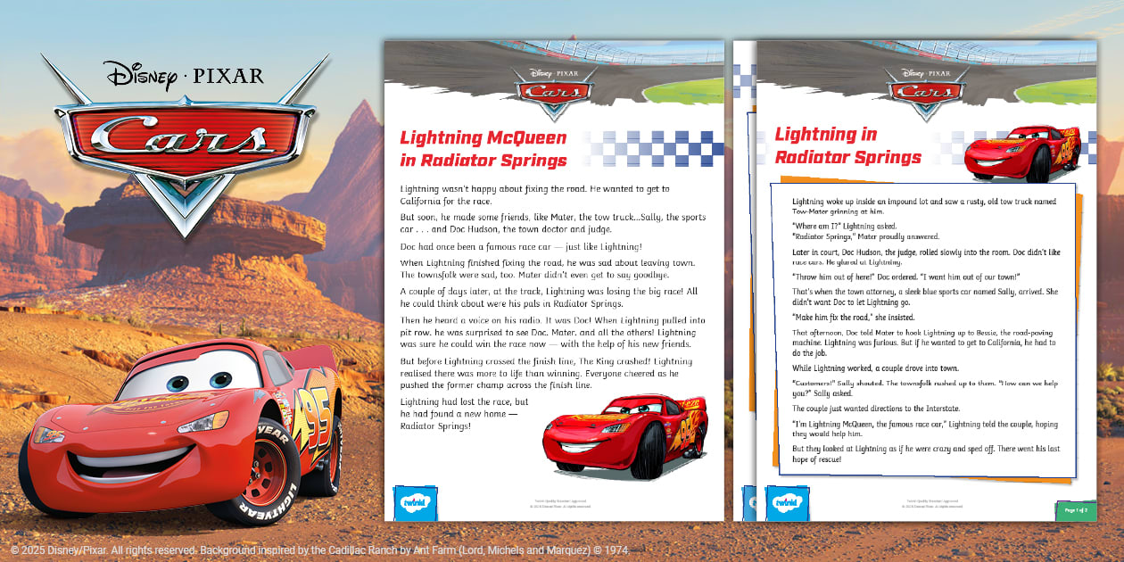 Cars: Reading Comprehension Pack