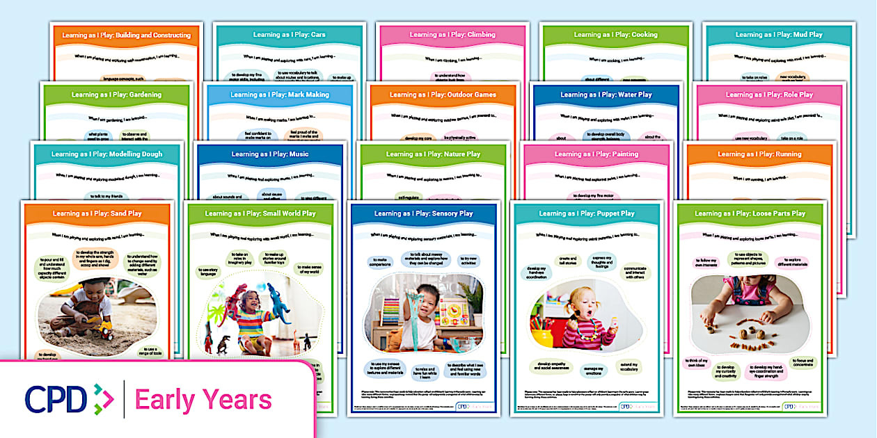 Learning As I Play Poster Pack Teacher Made Twinkl