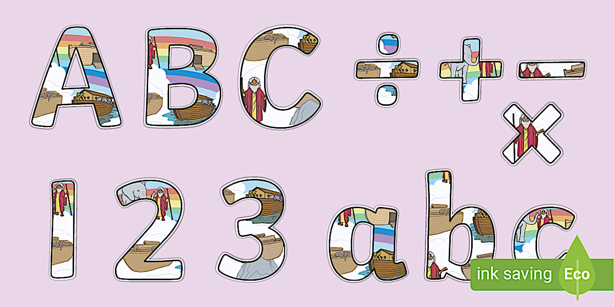Noah's Ark Display Lettering (teacher made) - Twinkl