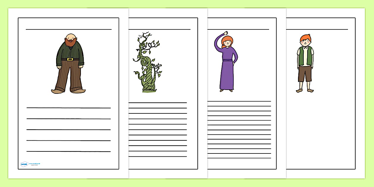 Editable Jack and the Beanstalk Writing Frames - Twinkl