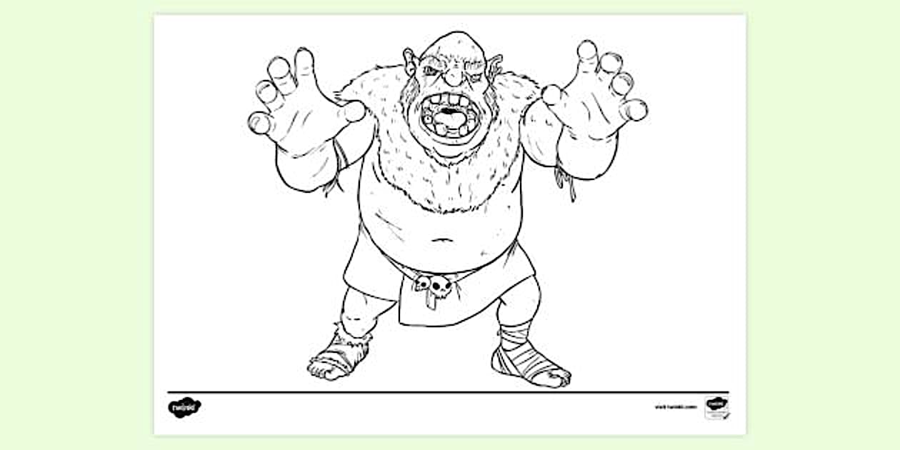 Ogre Colouring Sheet | Colouring Sheets (teacher made)