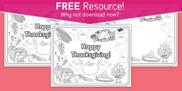 FREE Let's Doodle! Thanksgiving Coloring Sheets - Twinkl
