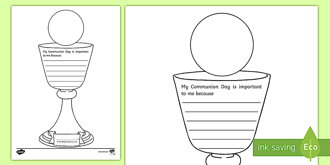 My Communion is Important Chalice Writing Frames