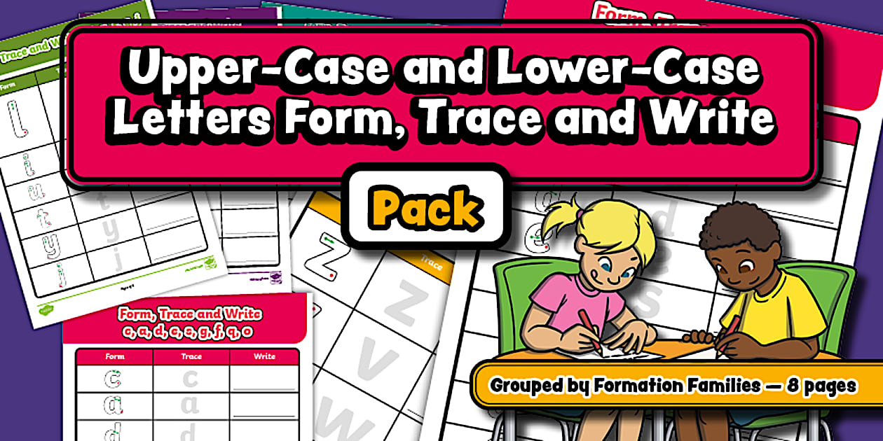Upper-Case and Lower-Case Letters Form, Trace and Write Pack