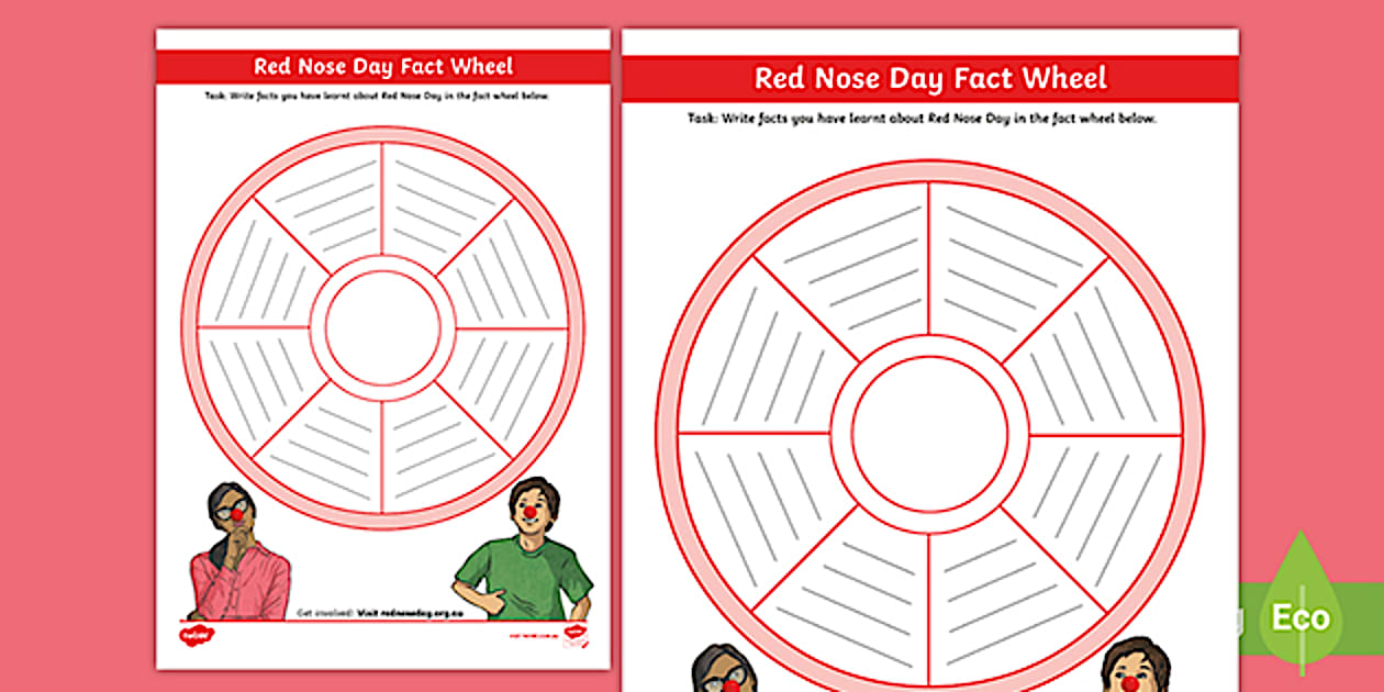 Red Nose Day Fact Wheel Activity (teacher made) Twinkl — free download