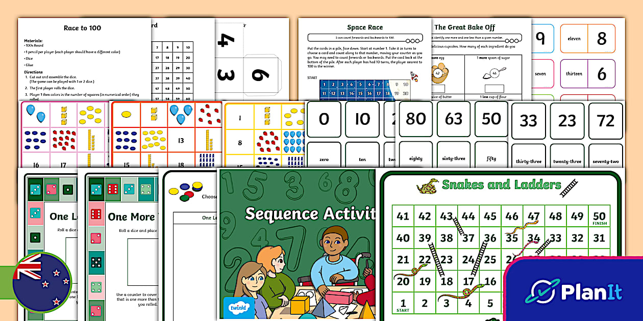 Phase 1 Number Sequences Supporting Activity Pack - Twinkl