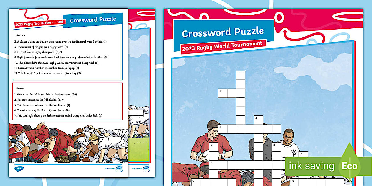 2023 Rugby World Tournament (Crossword) (teacher made)