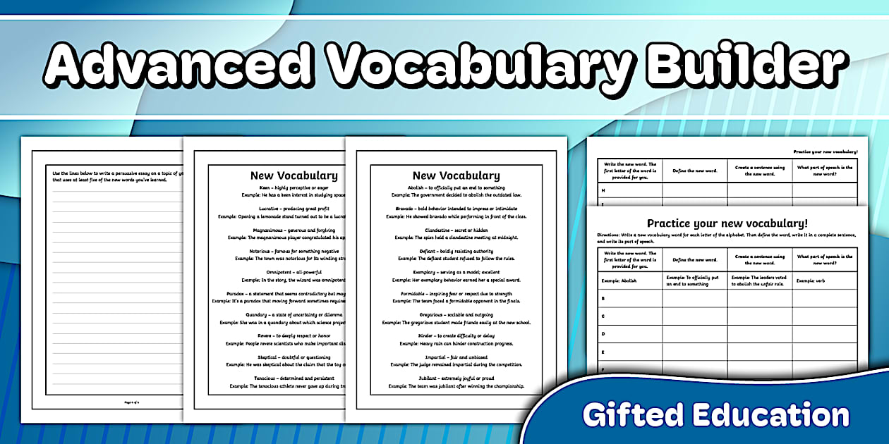 ABC Advanced Vocabulary Builder for Gifted Education