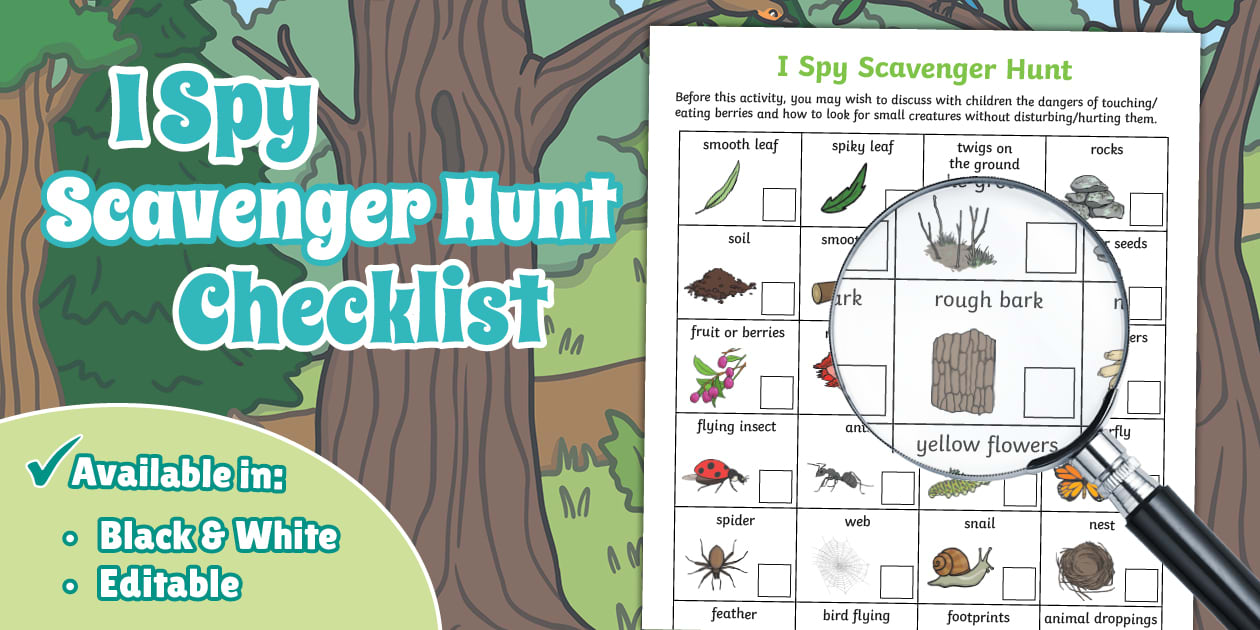 I Spy Scavenger Hunt | Nature Scavenger Hunt for Kids