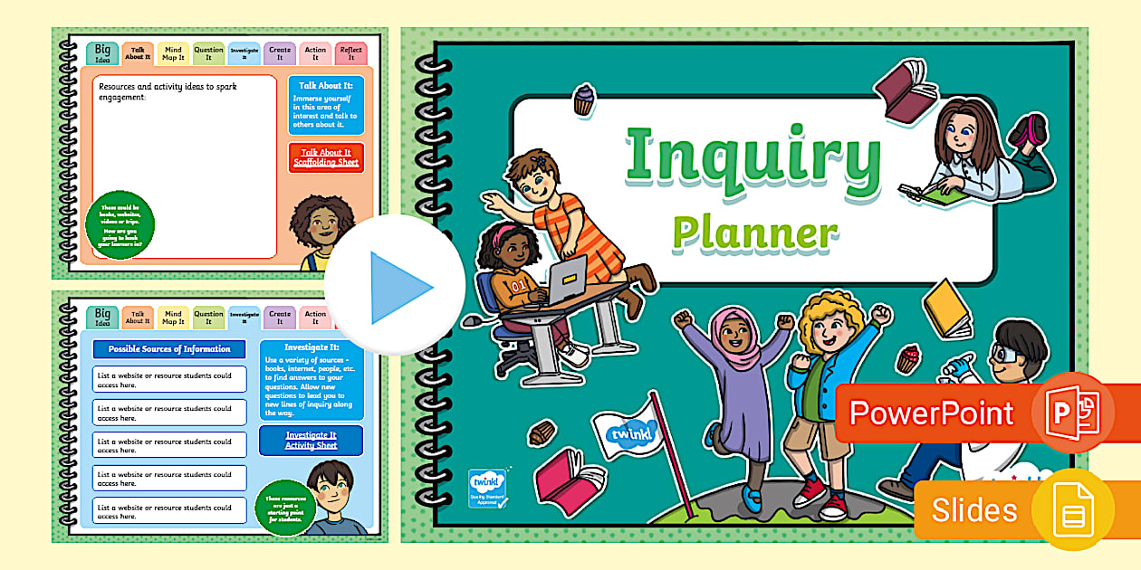 Inquiry Learning Collaborative Plan Google Slide Template