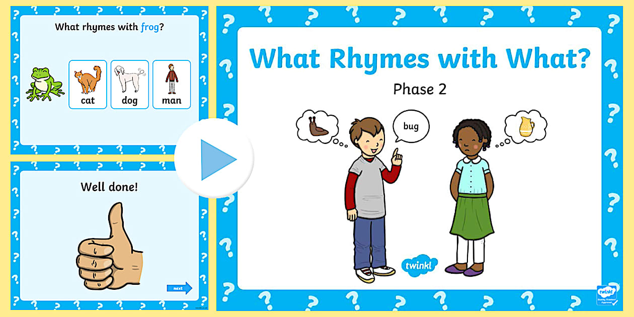 Precursive What Rhymes With What Phase 2 PowerPoint - Twinkl