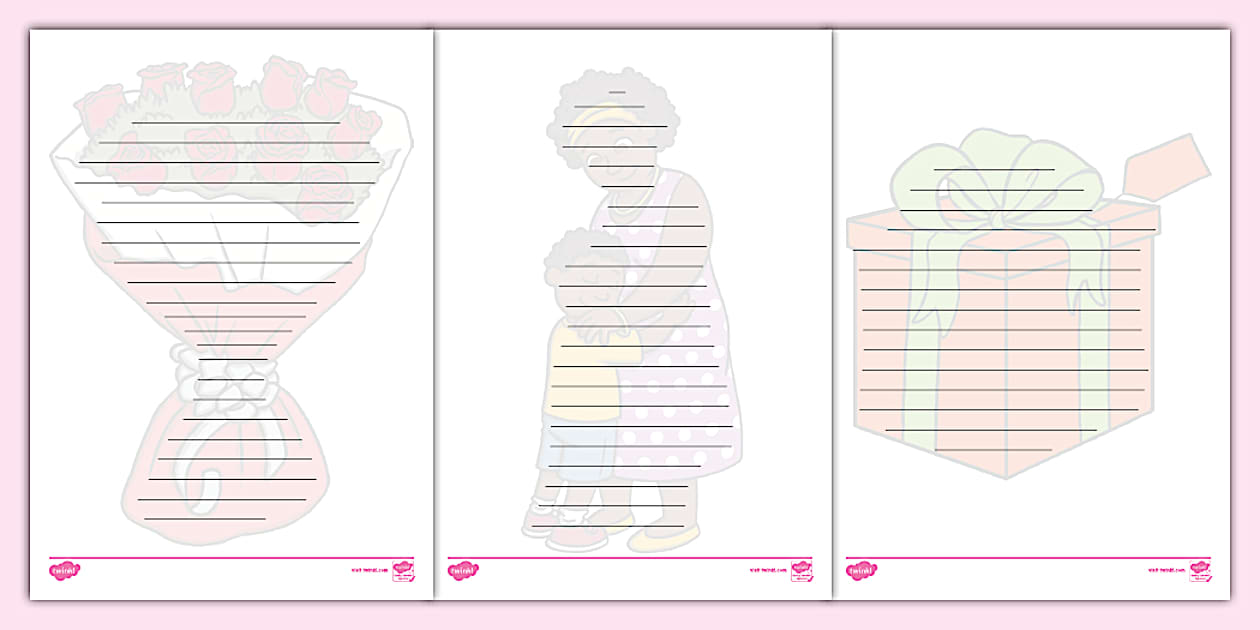 Mother s Day Template for Poetry Twinkl