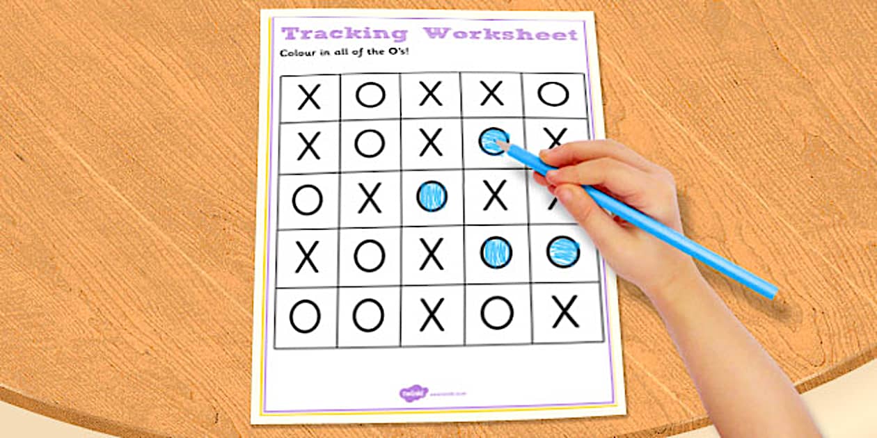 Editable Visual Perception Tracking Worksheet Twinkl