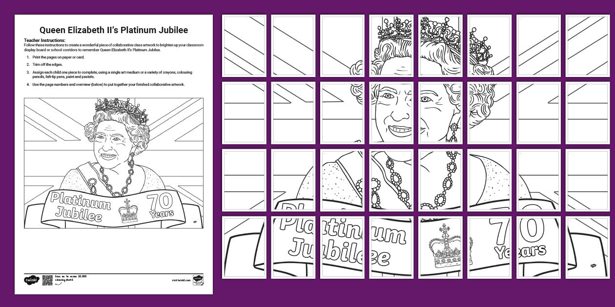 Platinum Jubilee Crafts to Make - Collaborative Colouring