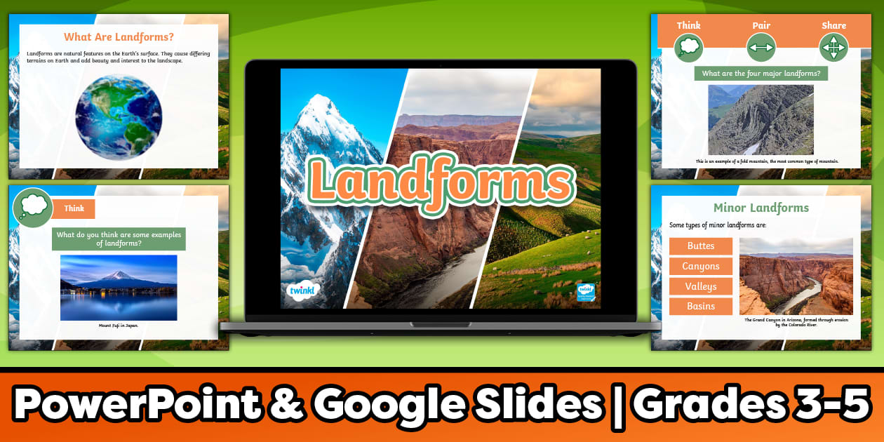 Landforms PowerPoint & Google Slides for 3rd-5th Grade