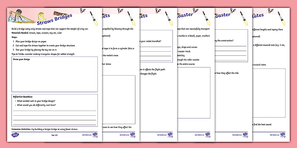 Five STEM Challenges with Straws