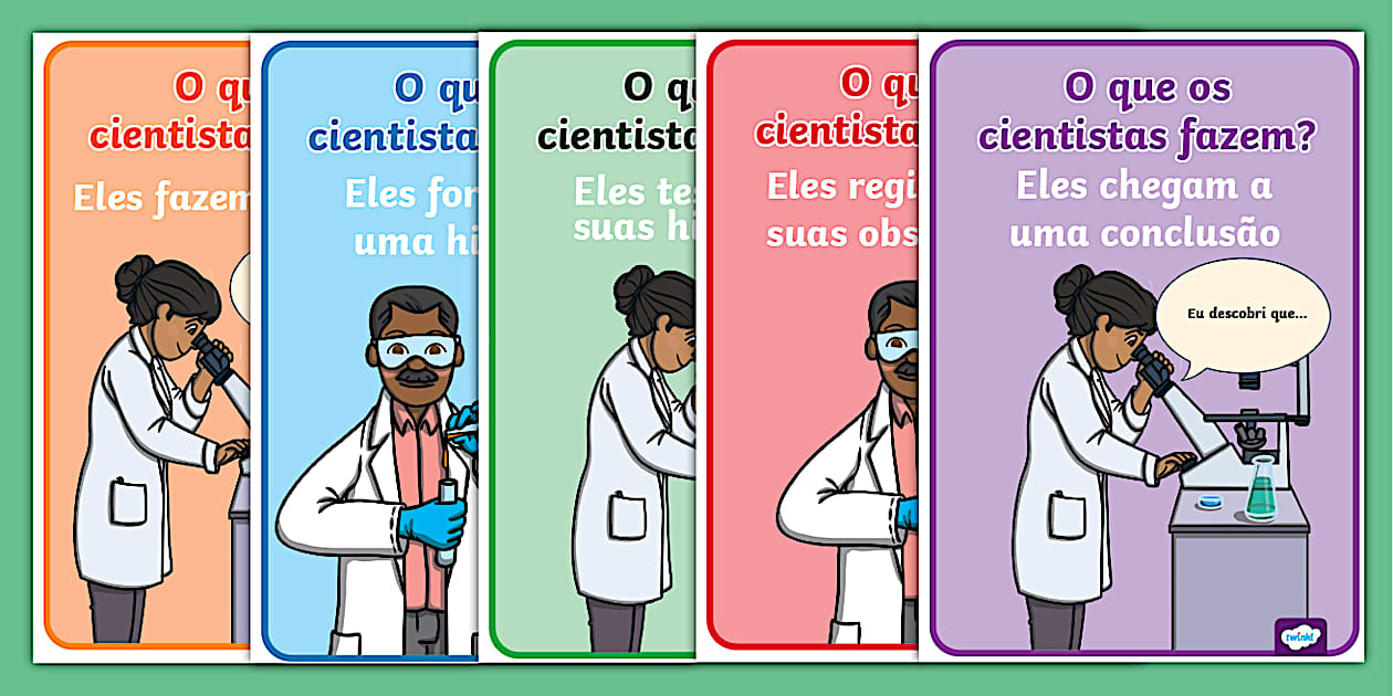 O que os cientistas fazem? - Pôsteres (teacher made)