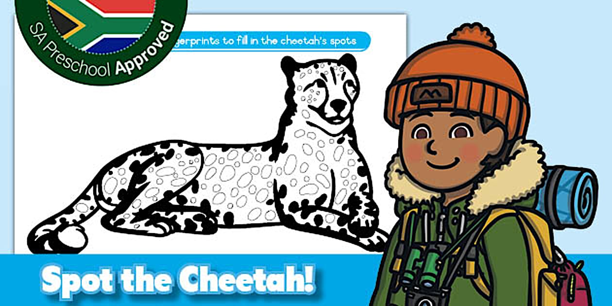 Preschool African Animals Activity Sheet Cheetah Spots