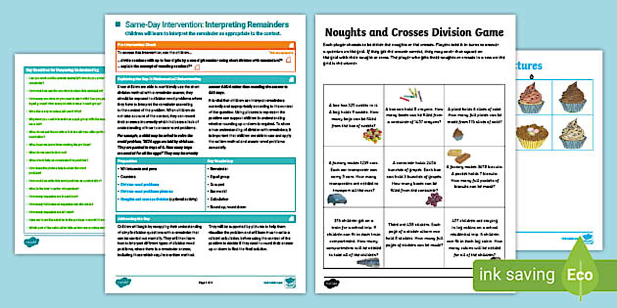 Y5 Maths Same Day Intervention Plan Interpreting Remainders y5-maths-same-day-intervention-plan-interpreting-remainders