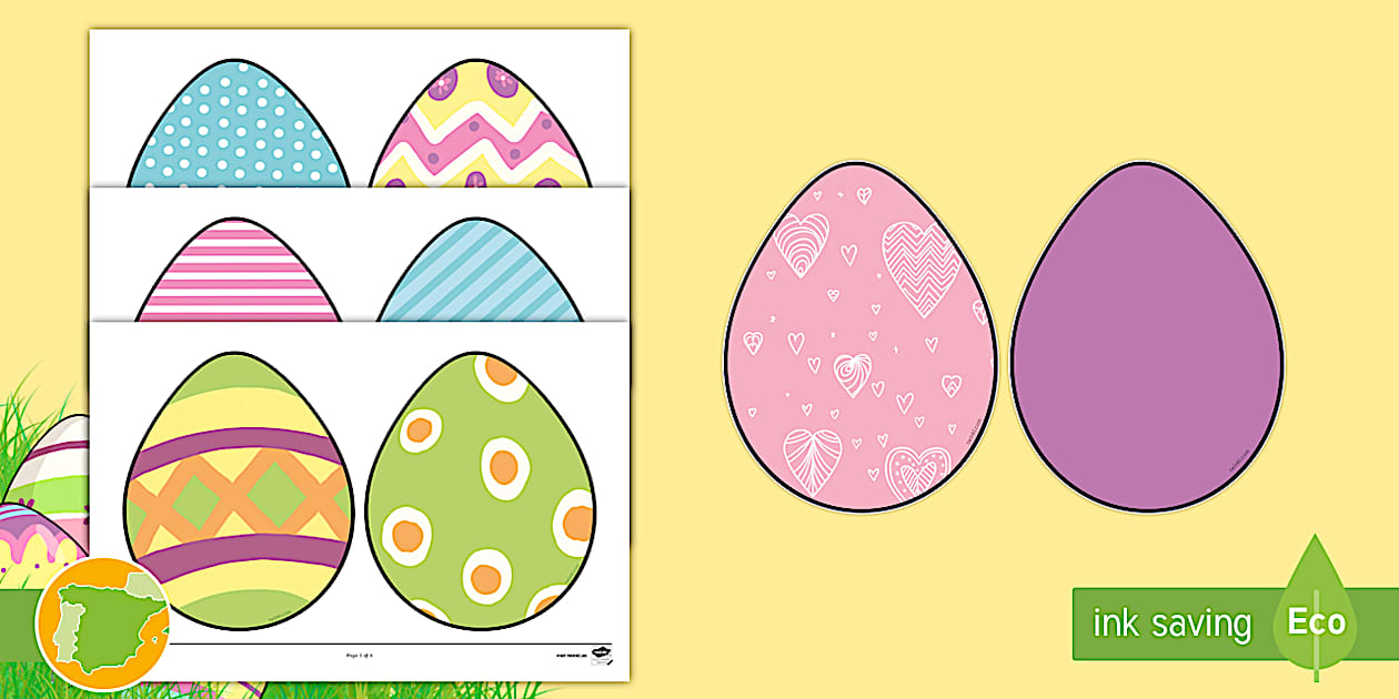 4 Huevos De Pascua De Plástico – Colores Brillantes Para Juegos De Búsqueda Y Escondite