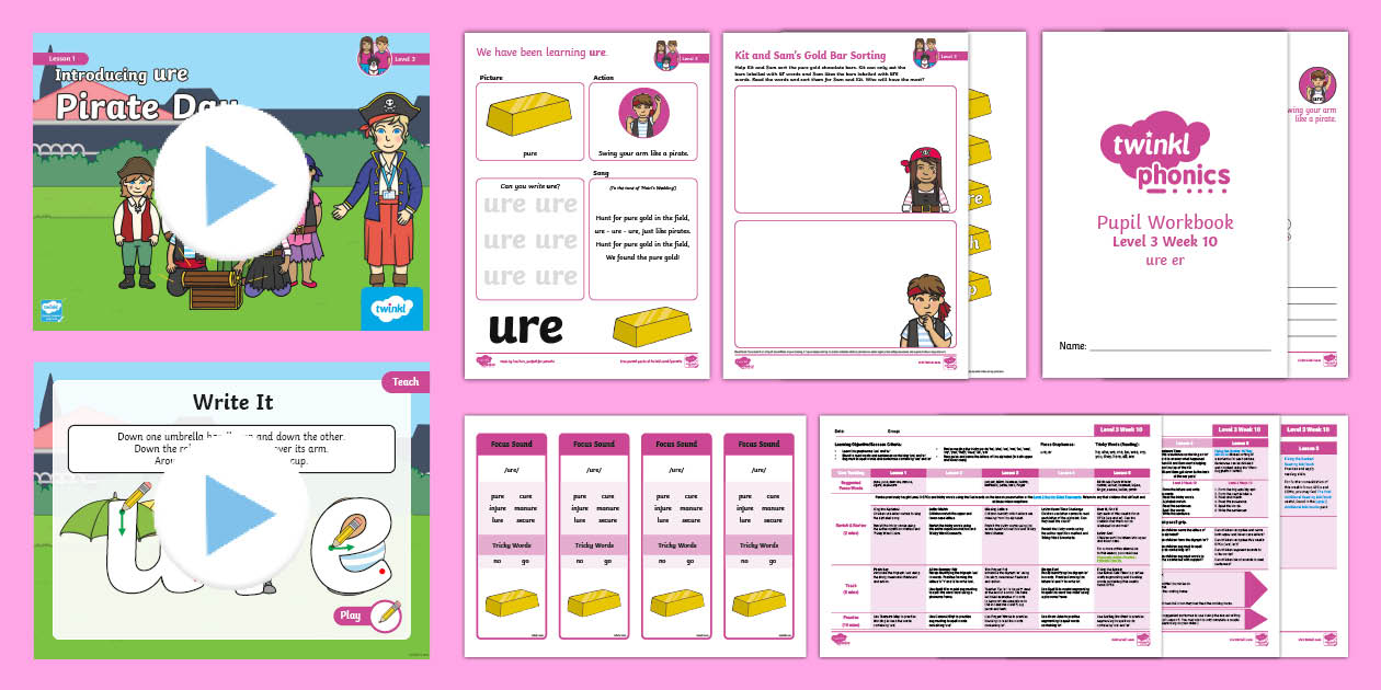 ‘ure’ Lesson Pack - Reading - Level 3 Week 10 Lesson 1
