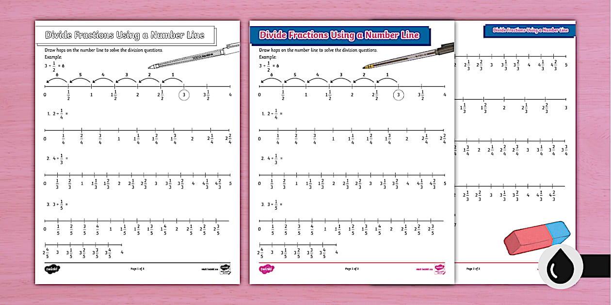 Divide Whole Numbers by Unit Fractions with Number Lines