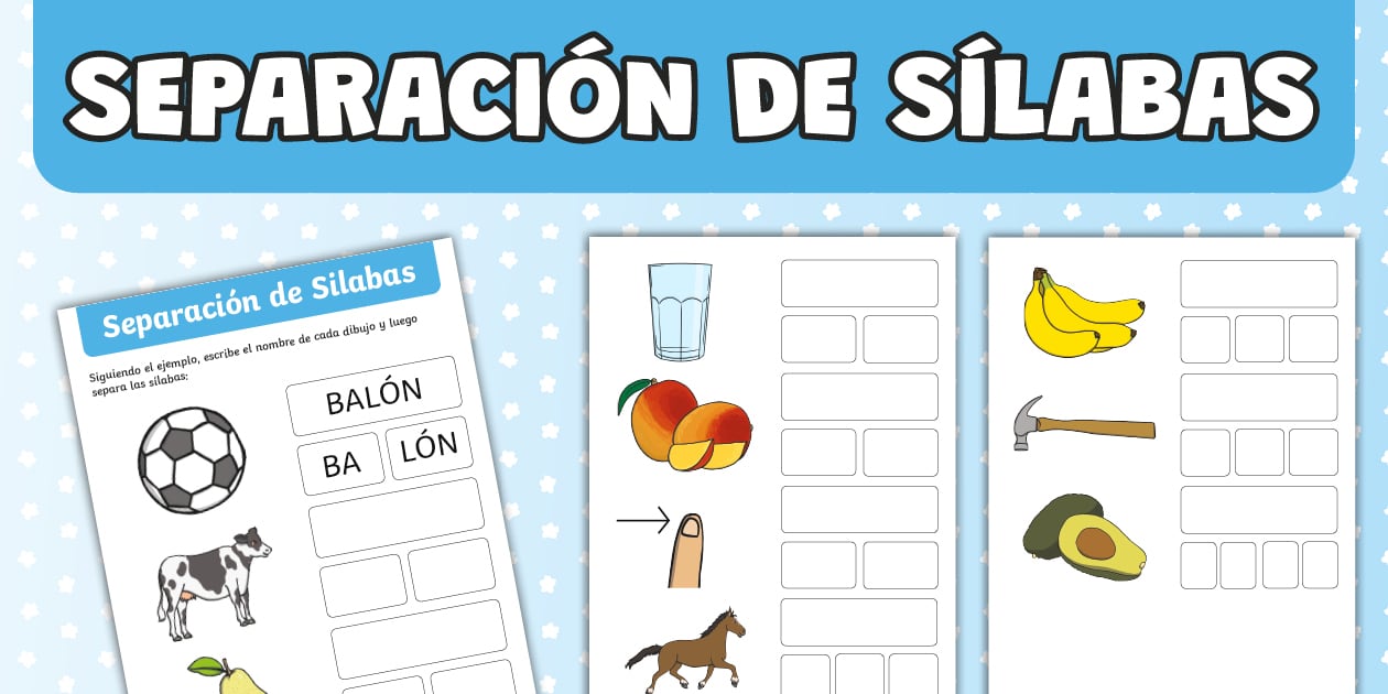 Actividad para Separar Sílabas - Primero de Primaria