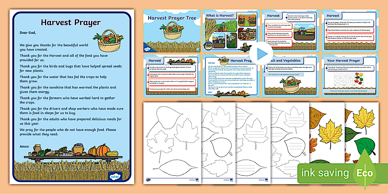 KS1 Harvest Prayer Tree Activity Pack
