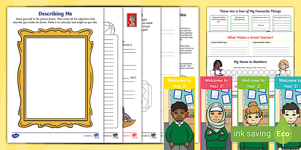 Back to School Activities Pack: Year 2 (teacher made)