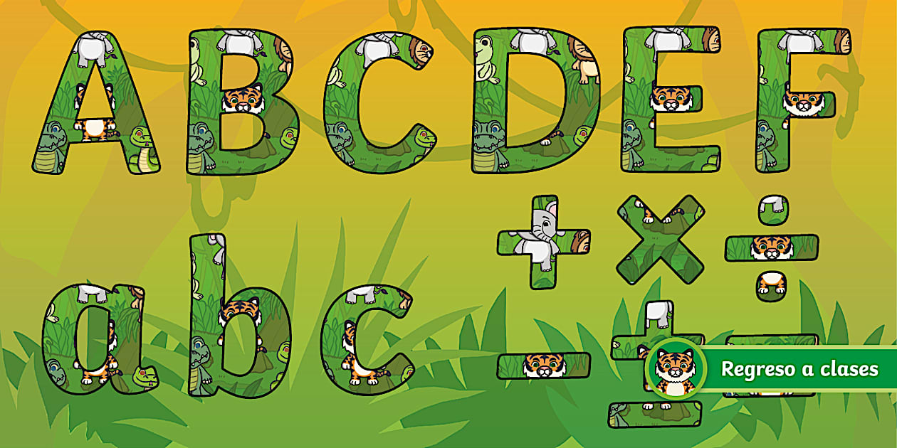 Letras divertidas con animales