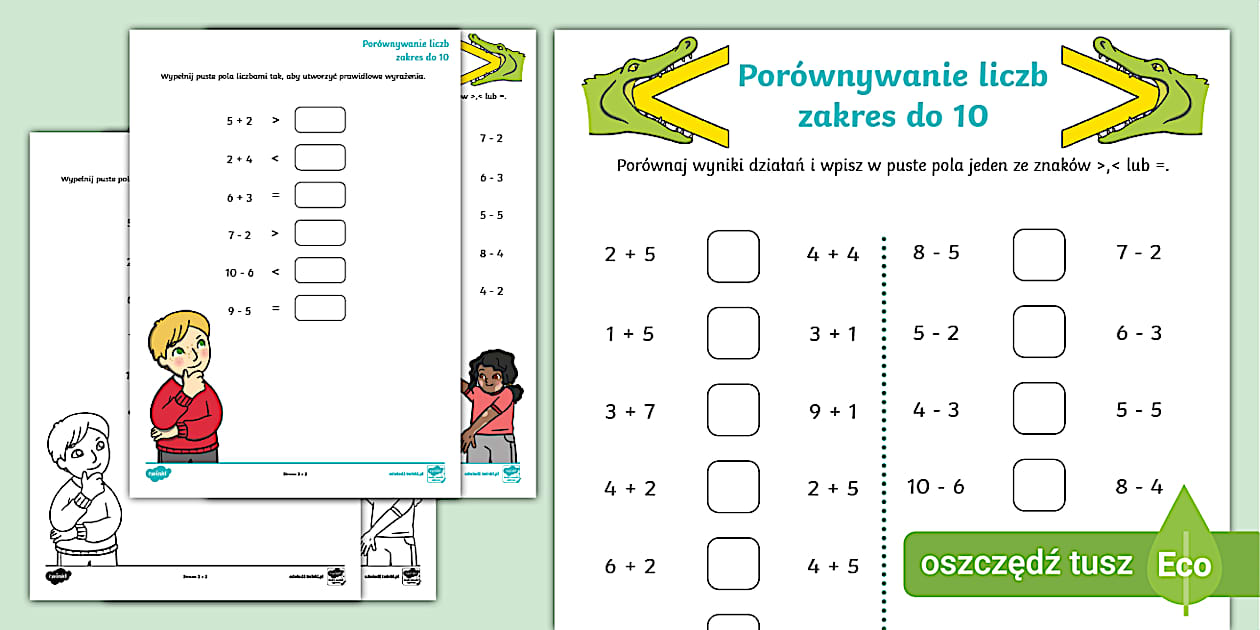 Porównywanie Liczb Klasa 1 Karty Pracy