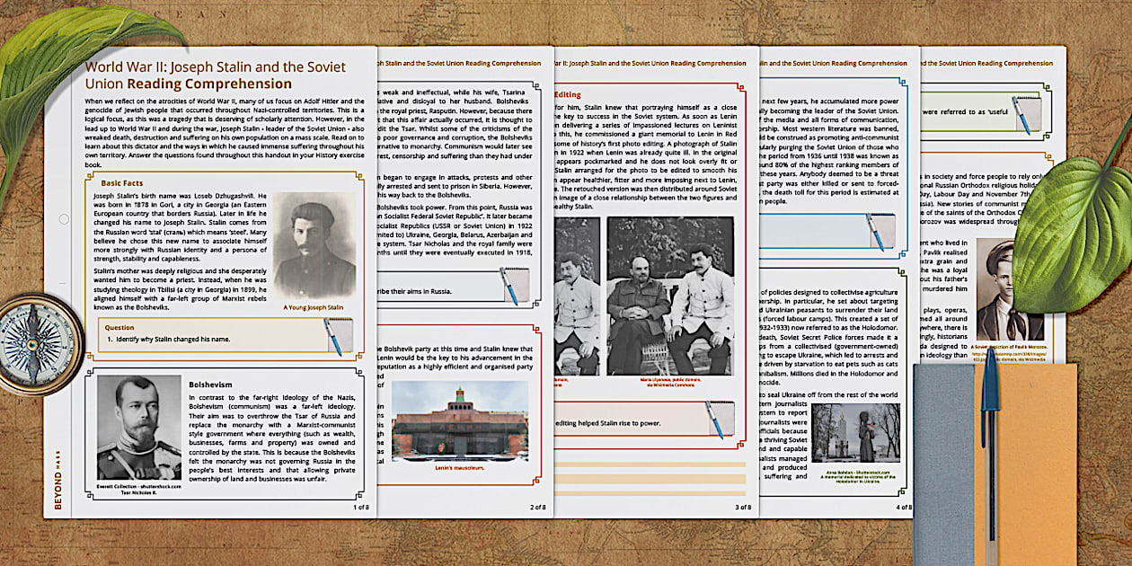 World War II: Stalin and the Soviet Union Comprehension