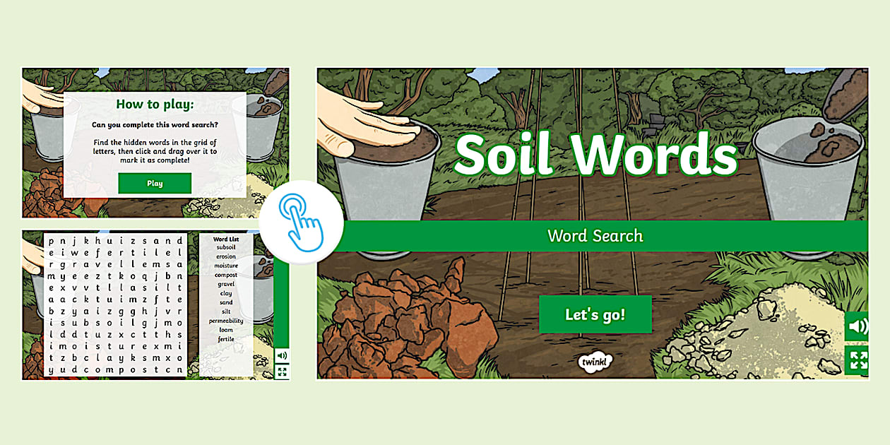 Soil Words Word Search (teacher made) Twinkl