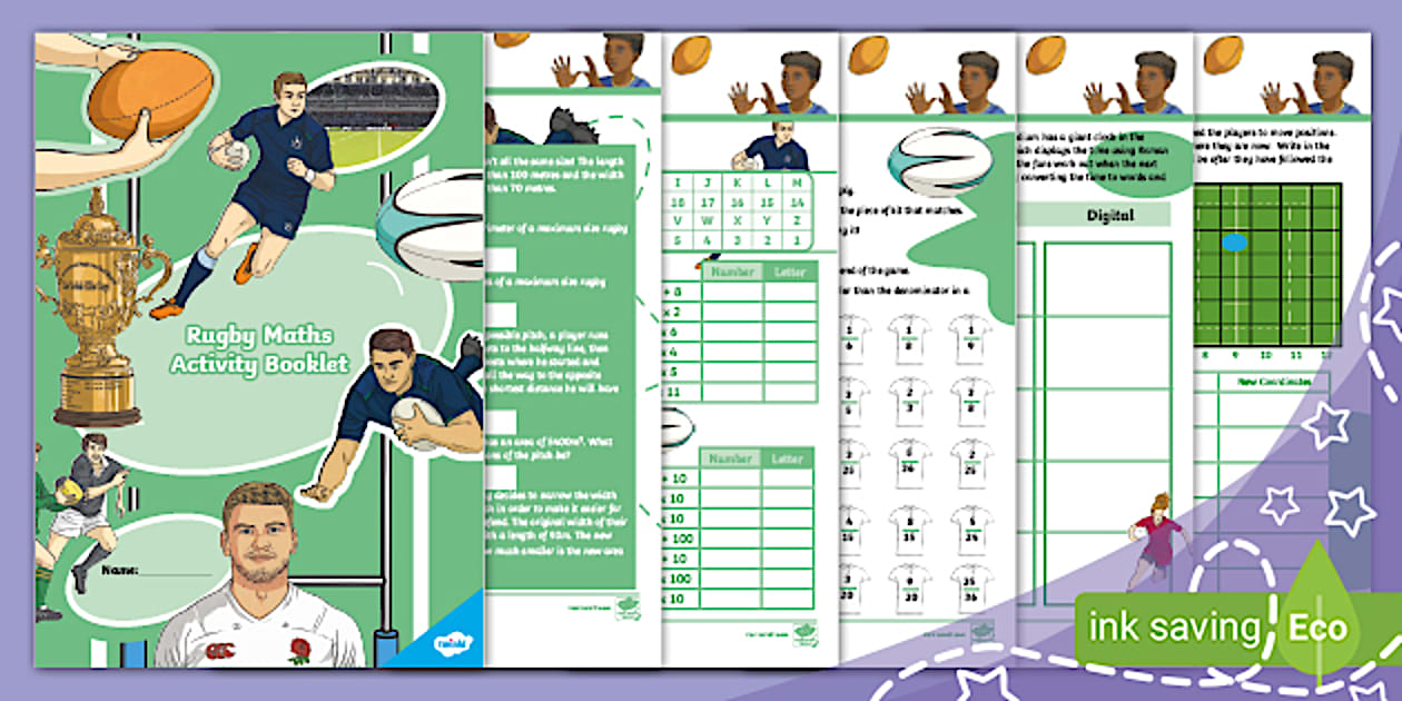 Boolet Rugby Rugby Maths Activity Booklet UKS2 (Ages 9 - 11)