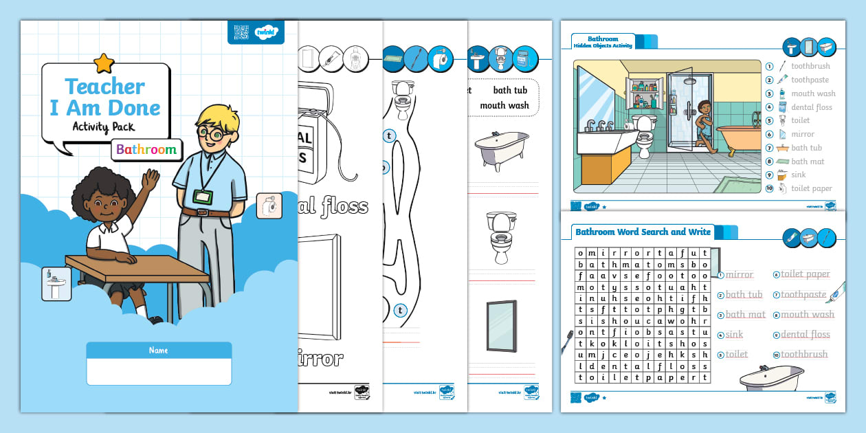 Teacher I Am Done Activity Pack | Bathroom | Lv.1