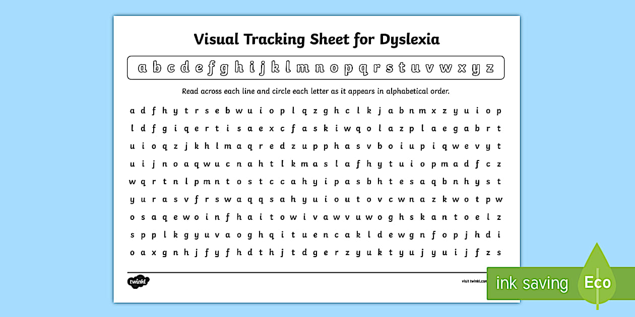 Visual Tracking Worksheet / Worksheet Twinkl