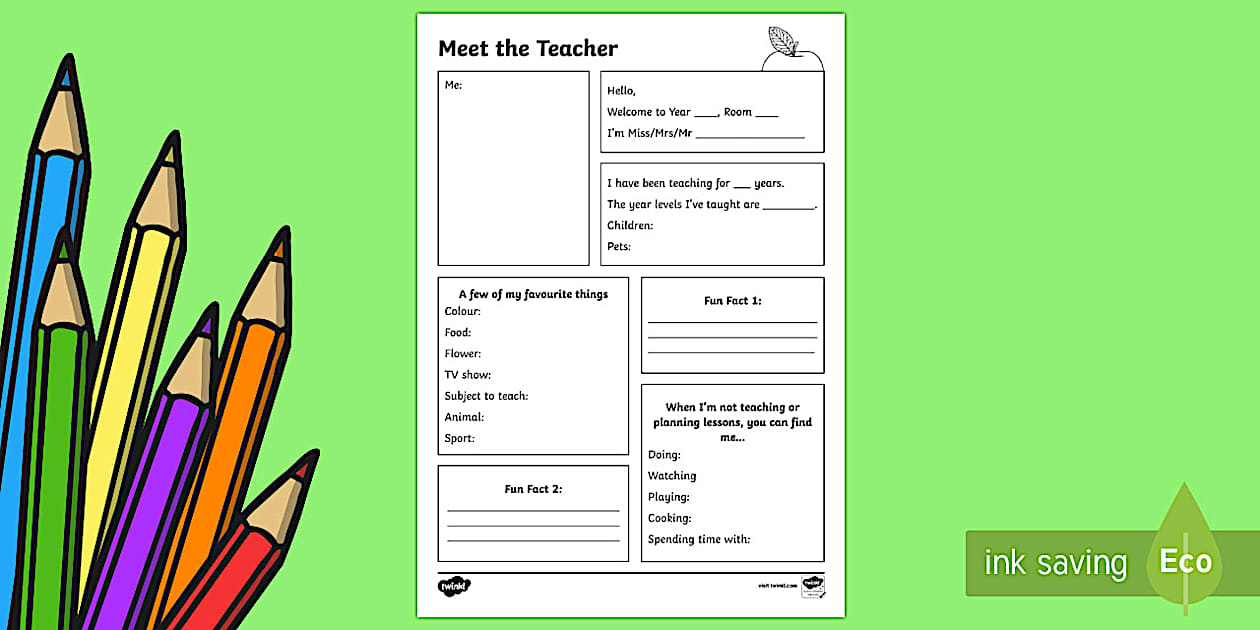 NSW Meet the Teacher Template Letter (teacher made) - Twinkl