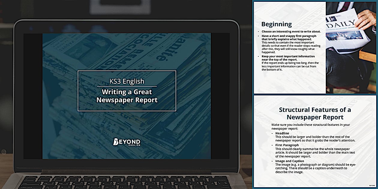 Writing a Great Newspaper Report (teacher made) - Twinkl