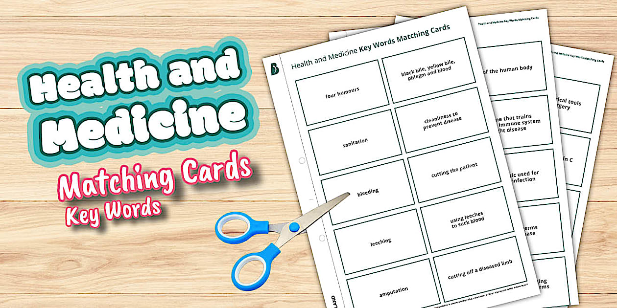 Health and Medicine Matching Cards