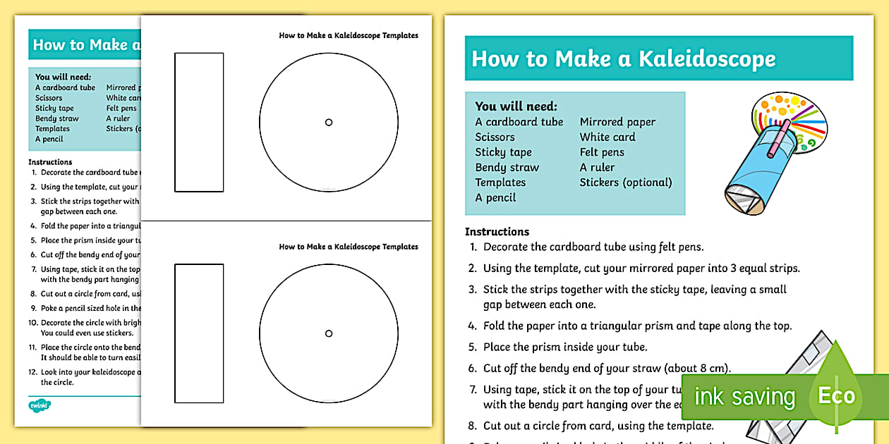 How to Make a Kaleidoscope (teacher made) - Twinkl