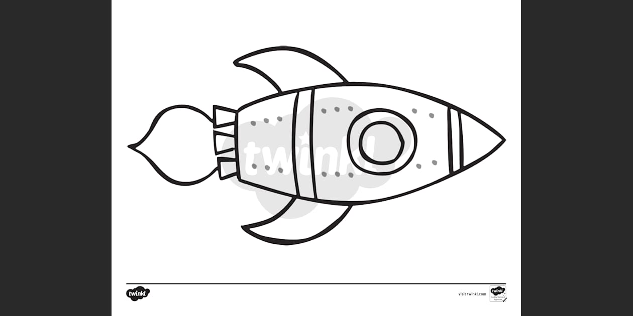 rocket template colouring