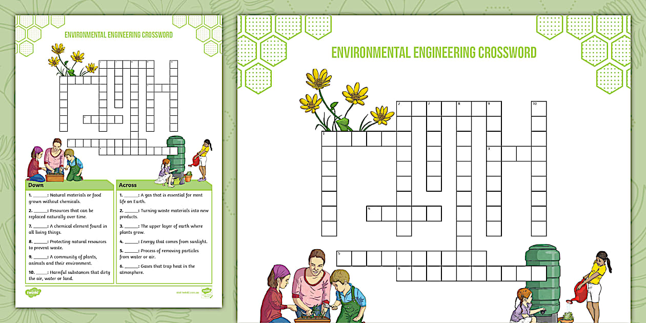 Environmental Engineering Crossword (Hecho por educadores)