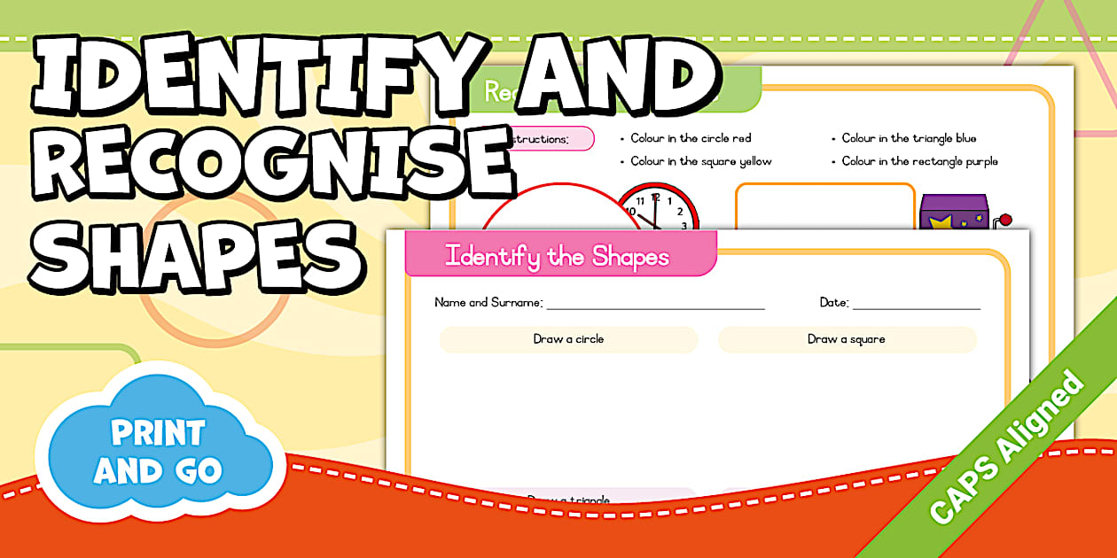 Gr R Math - Term 3 - Identify & Recognise Shapes - Assessment